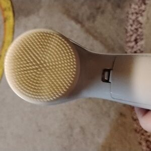 White Facial Cleansing Brush Battery Operated